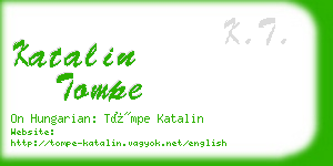 katalin tompe business card